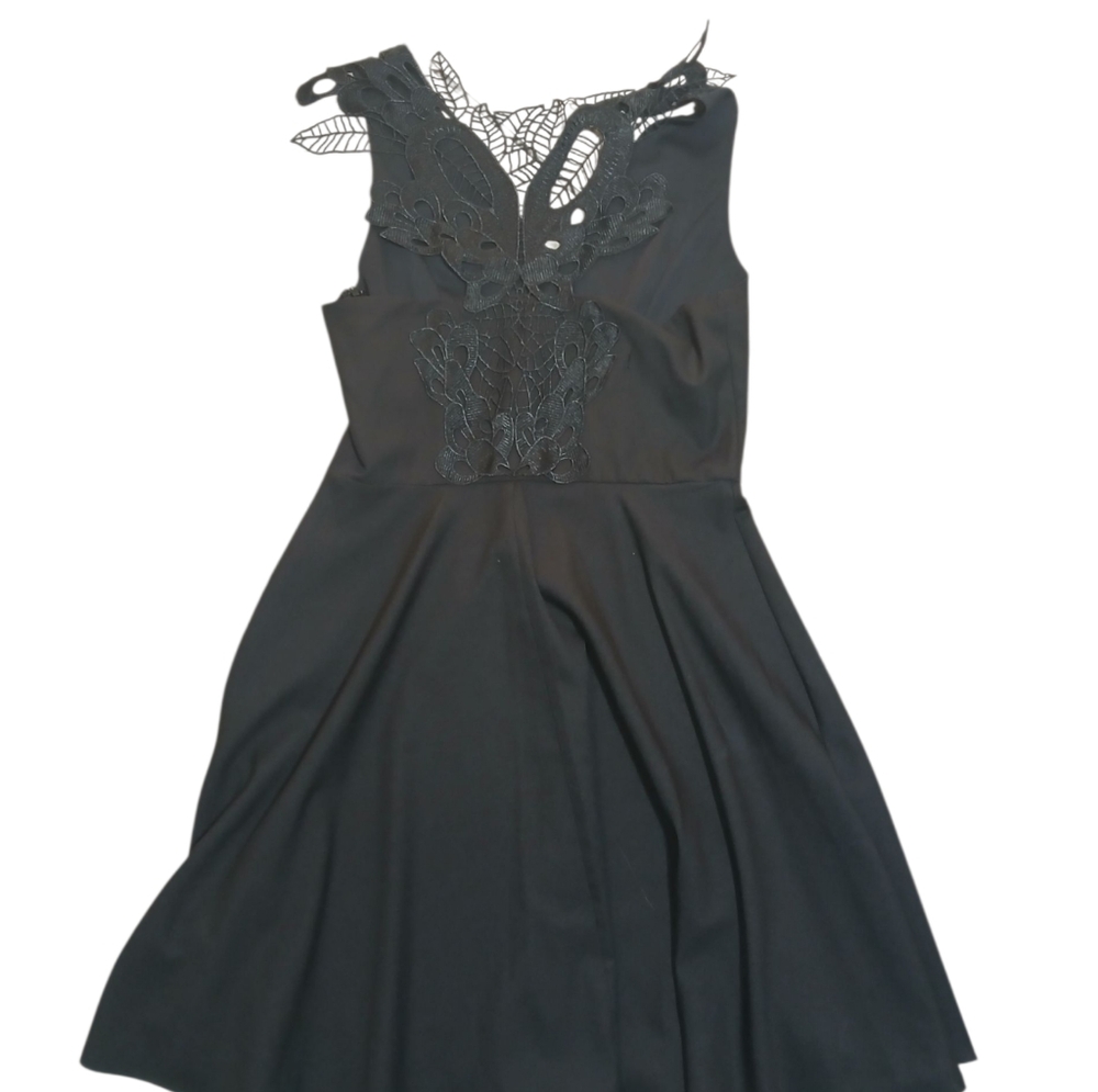 Altar'd State Black Sleeveless Lace Back Dress Size Medium